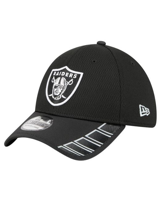 KTZ Black Las Vegas Raiders Visor Hit 39thirty Flex Hat for men