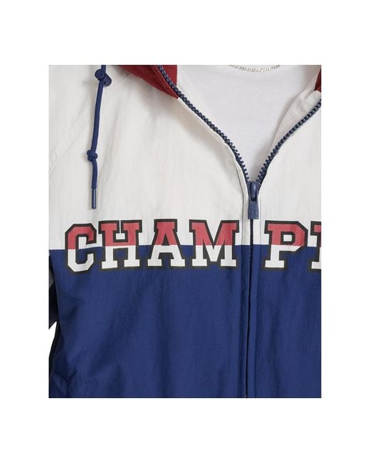 Champion Blue Packable Windbreaker Jacket for men