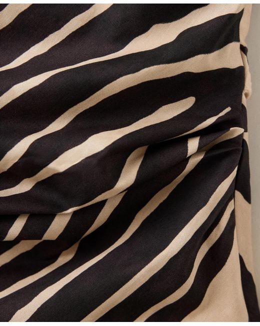 Mango White Asymmetrical Draped Top