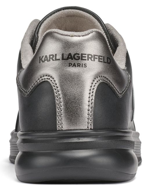 Karl Lagerfeld Black T-toe Logo Patch Sneakers for men