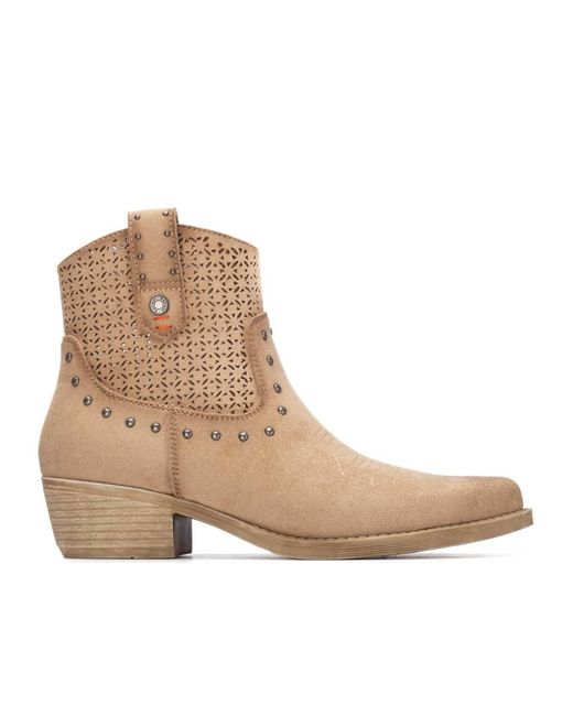 Xti Natural Refresh Collection Suede Ankle Booties
