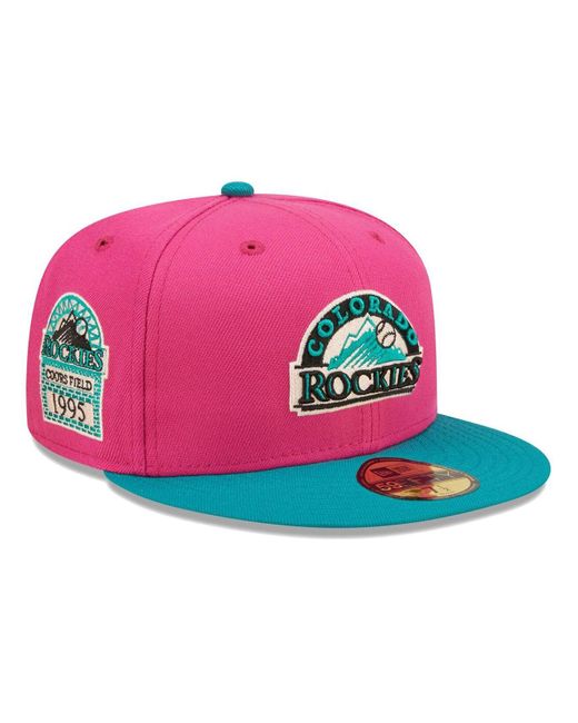 KTZ Pink, Green Colorado Rockies Cooperstown Collection Coors Field ...