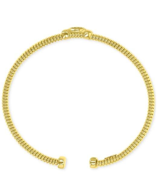 Macy's Yellow Cubic Zirconia Cluster Tubogas Cuff Bracelet