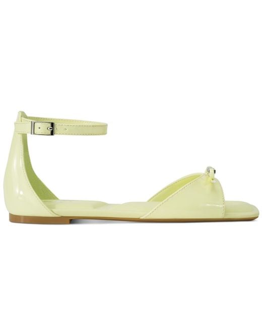 DKNY Metallic Dazey Ankle Strap Flat Sandals