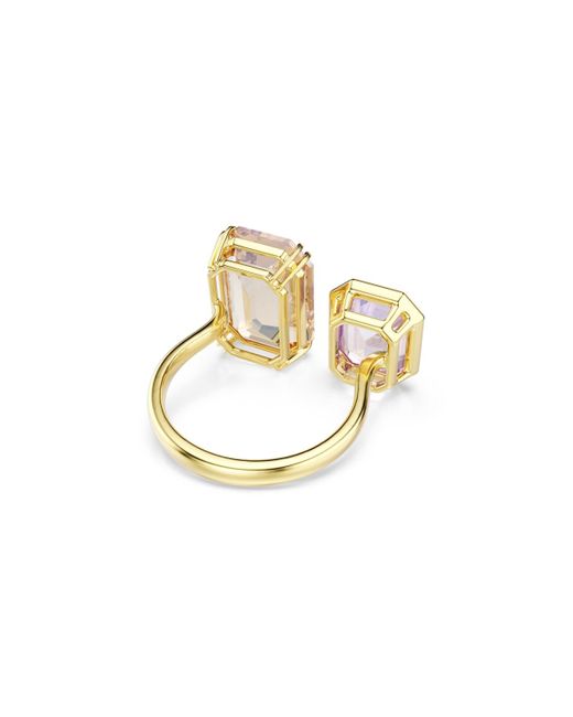 Swarovski White Millenia Gold-tone Plated Open Ring