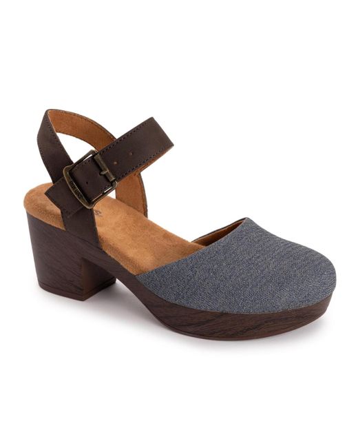 Muk Luks Metallic Merritt Closed Toe Quarter Strap Shoe