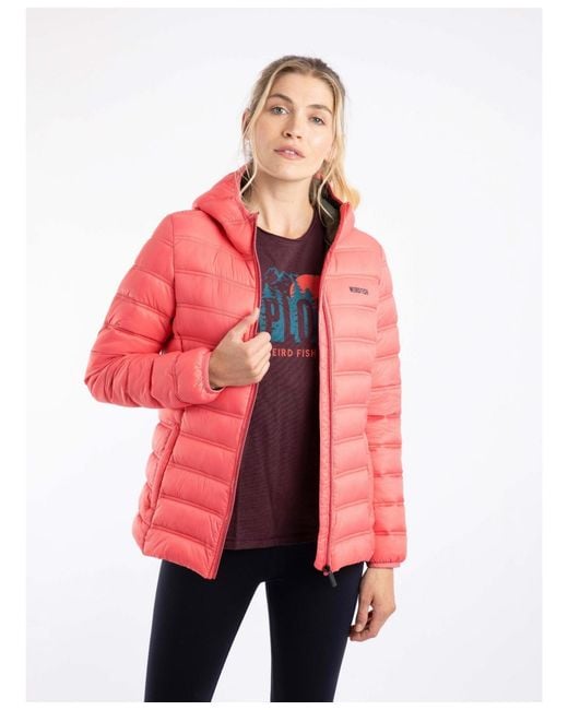 Weird Fish Red Eshka Lightweight Padded Jacket