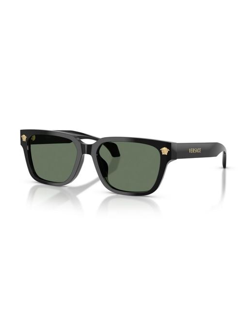 Versace Green Rectangle Sunglasses for men