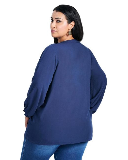 Avenue Blue Plus Size Celia Pintuck Blouse