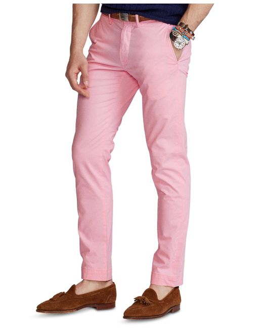 Polo Ralph Lauren Pink Slim-fit Stretch Chino Pants for men