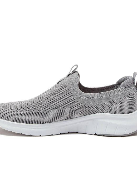 Lands' End Gray Casual Knit Slip On Sneakers