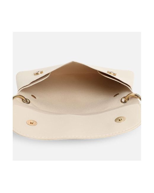 Haute Sauce White Textured Chainlink Sling Bag