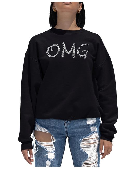 LA Pop Art Black Word Art Crewneck Omg Sweatshirt