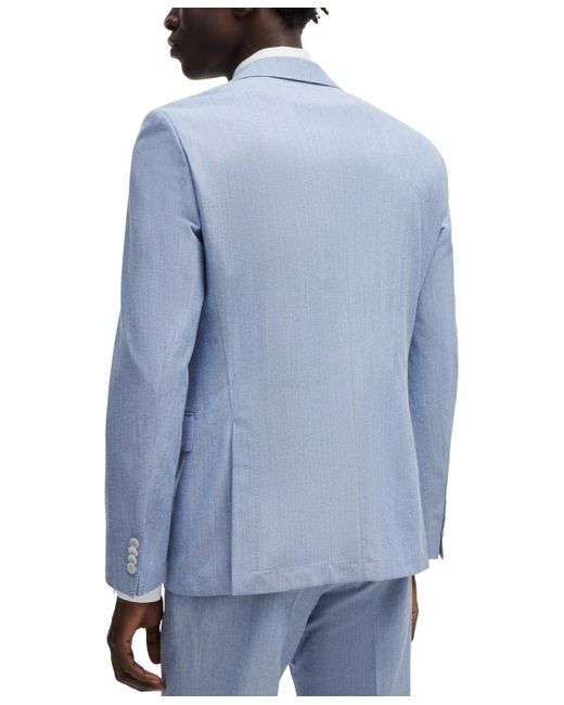 Boss Blue Boss By Micro-patterned Slim-fit Jacket for men