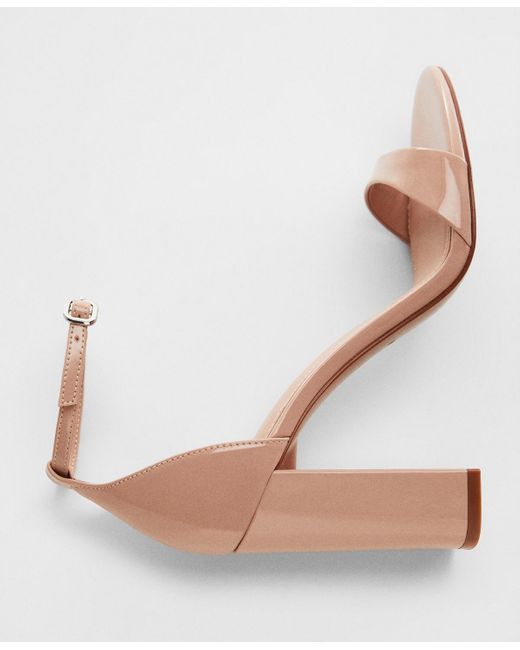 Mango Natural Strappy Heeled Sandals