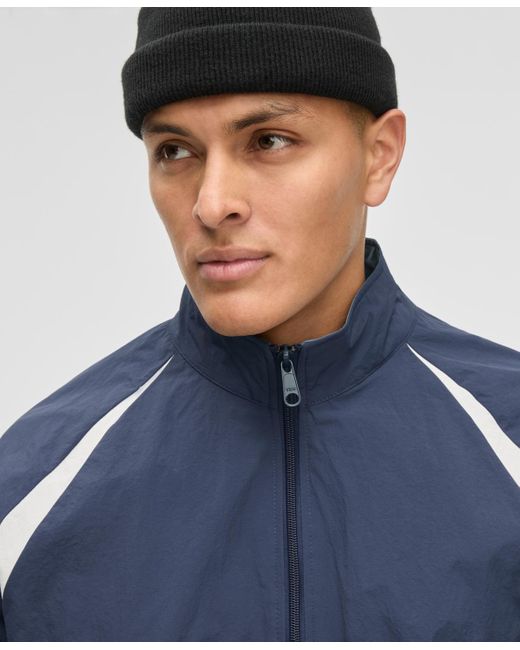 Mode Of One Blue Colorblocked Ripstop Track Jacket for men