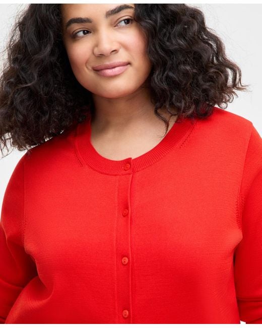On 34th Purple Trendy Plus Size Sweater Cardigan