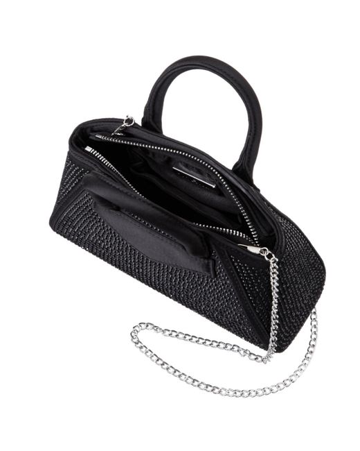 Nina Black All Over Crystal Satchel Bag