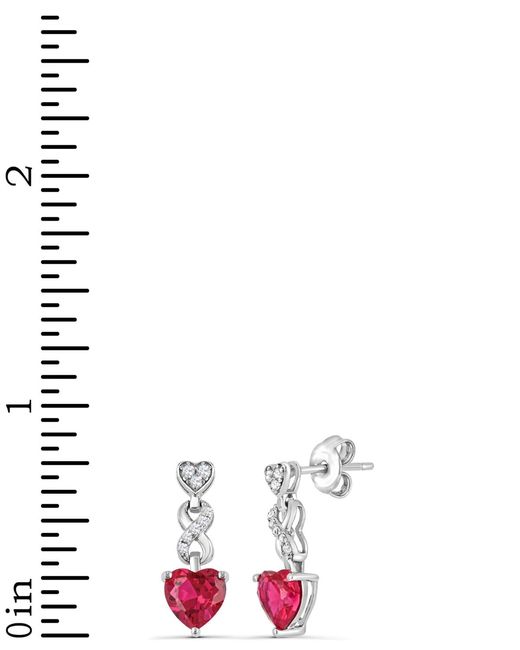 Macy's Red Heart Infinity Earrings