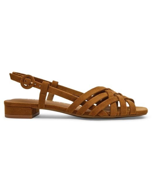 Anne Klein Brown Fairfeild Square Toe Sandals