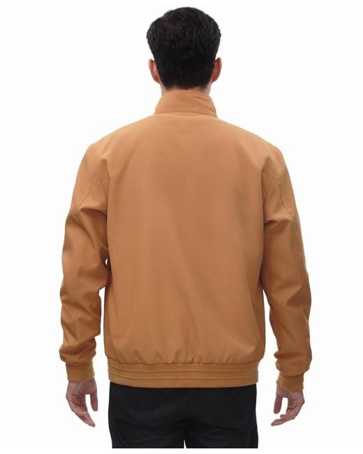 Rokka&Rolla Brown Classic Full Zip Bomber Jacket for men
