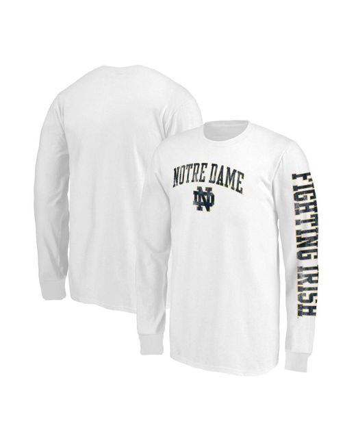 Fanatics Branded White Notre Dame Fighting Irish Distressed Daol Long  Sleeve T-shirt for Men | Lyst
