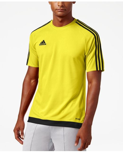 adidas Men's Short-sleeve Soccer Jersey in Yellow for Men | Lyst