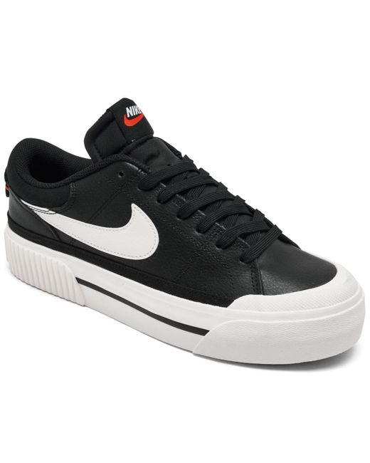 Nike Court Legacy Lift Platform Casual Sneakers From Finish Line in Black | Lyst