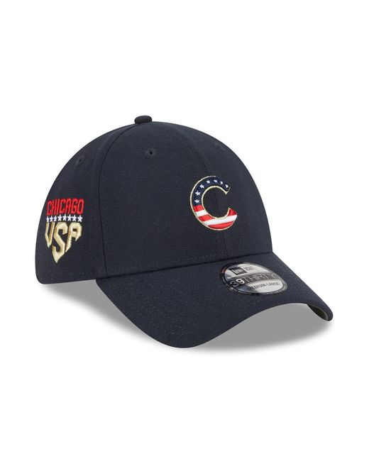 Men's New Era Houston Astros 2023 4th of July Collection 39THIRTY Navy Flex  Fit Cap