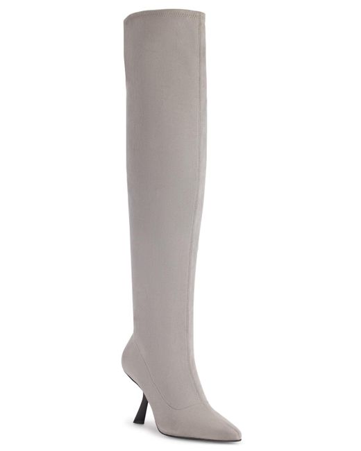Karl Lagerfeld Gray Kian Pointed-toe Dress Boots