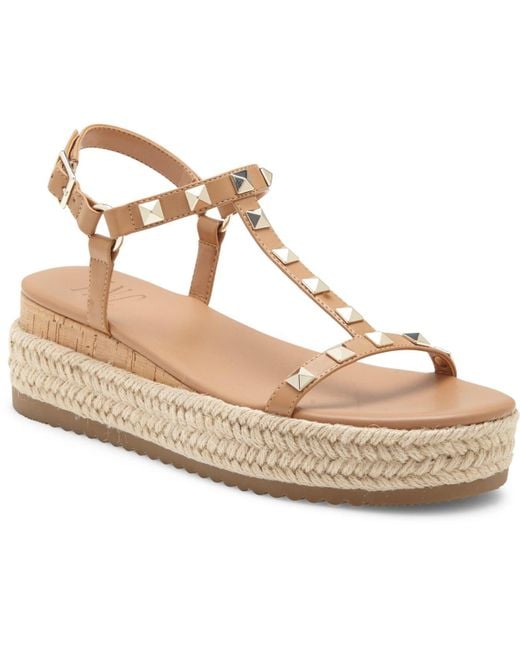 INC International Concepts Multicolor Silvana Studded T-strap Espadrille Sandals, Created For Macy's