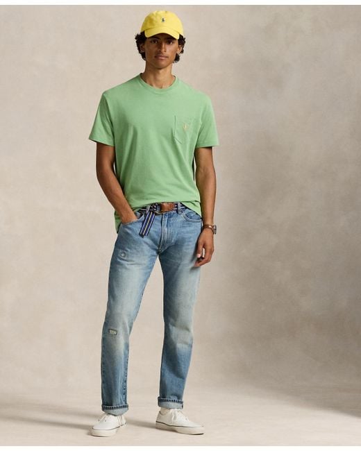 Polo Ralph Lauren Green Classic Fit Crew Neck Pocket T-shirt for men