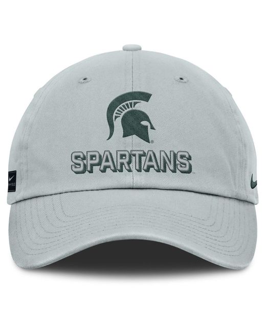 Nike Gray Michigan State Spartans 2025 On-field Club Adjustable Hat for men