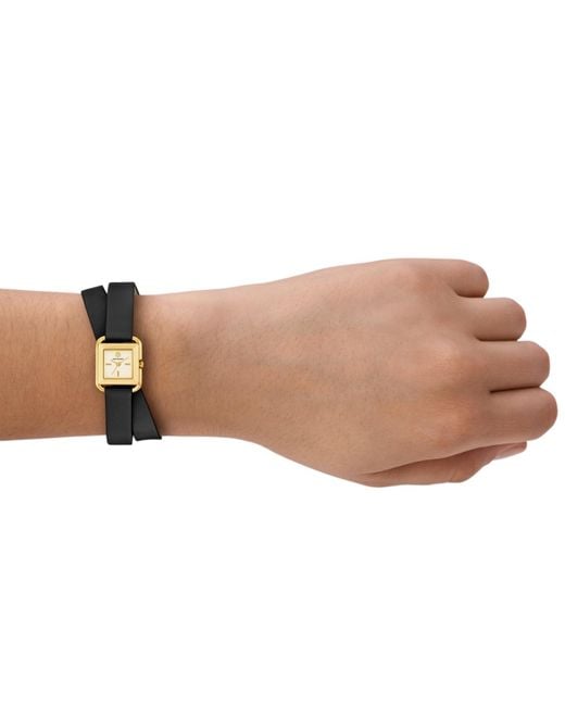 Tory Burch Metallic The Kira Square Small Three Hand Leather