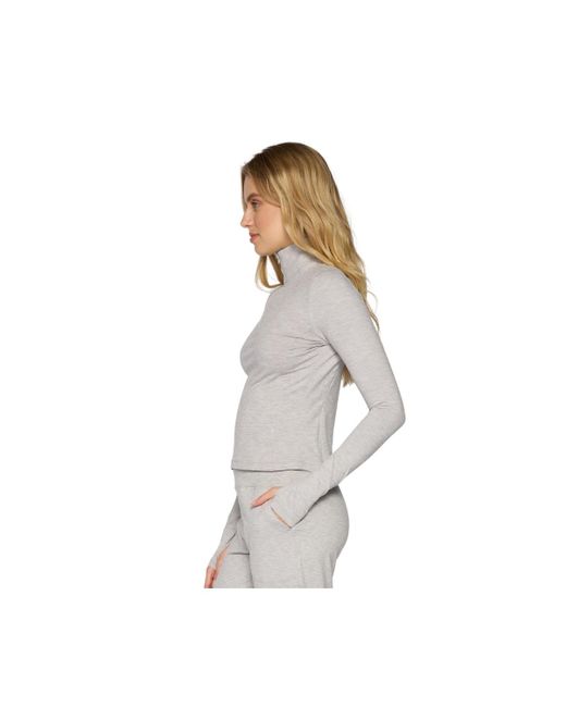 G Lifestyle Clothing Gray G Lifestyle Soft 1/4 Zip Long Sleeve Top