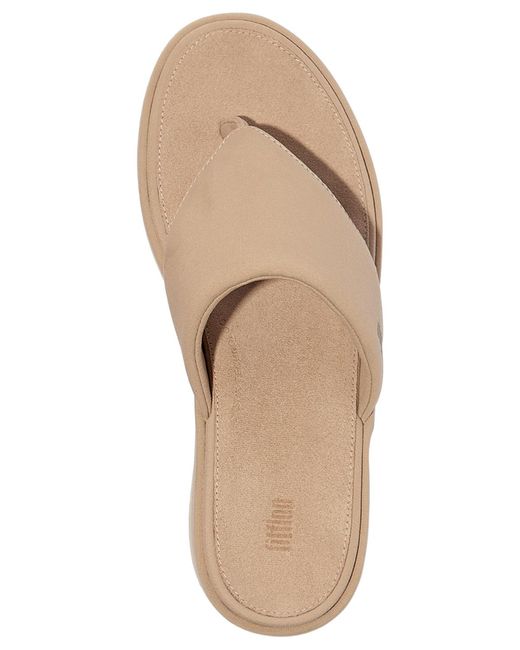 Fitflop Brown Flatforms Wedge Toe-post Sandals