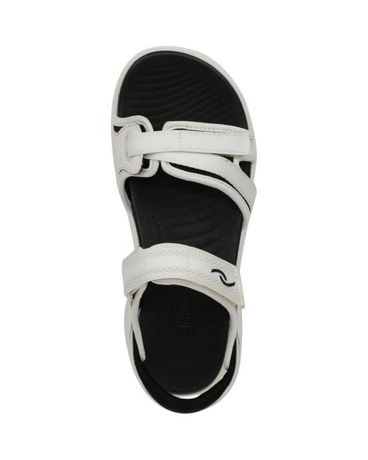 Ryka Black Devotion Max Strappy Flat Sandals