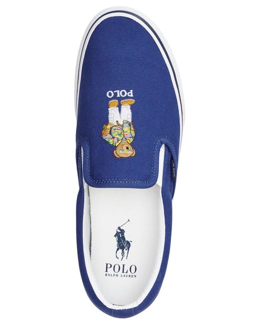 Polo Ralph Lauren Blue Keaton Polo Bear Slip-on Sneaker for men