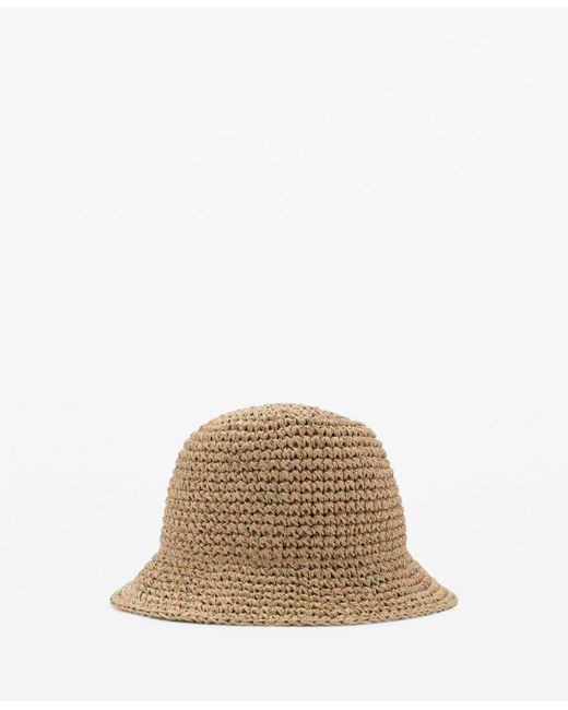 Mango Natural Lurex Straw Bucket Hat