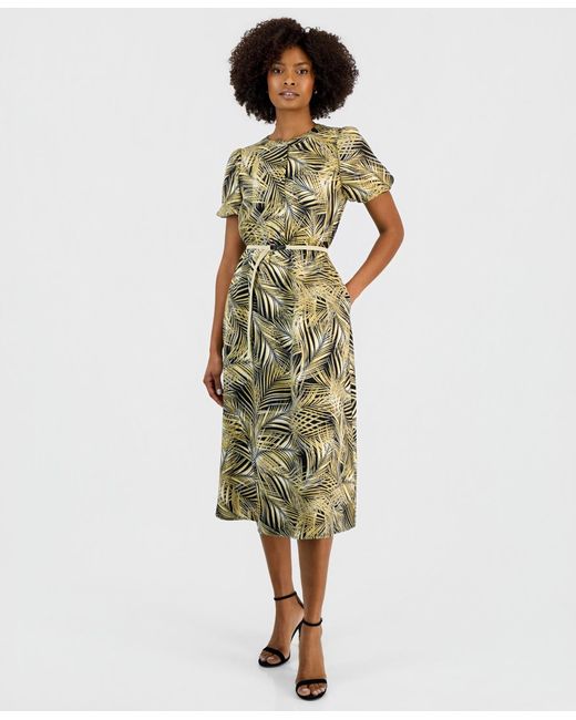 kasper green dress KASPER Women's Green V-Neck Knee Length Colorblock Wrap Dress Size XXL NWOT