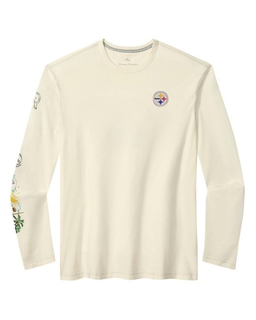 Tommy Bahama White San Francisco 49ers Oasis Endzone Lux Long Sleeve T-shirt for men