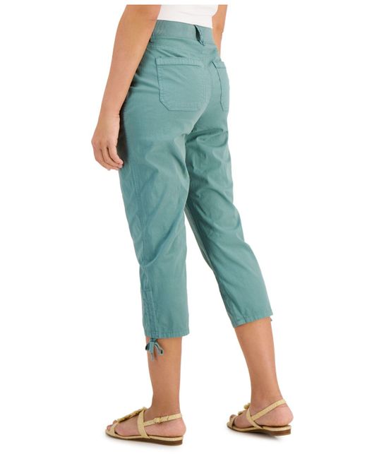 Style & Co. Petite Bungee-hem Capri Pants, Created For Macy's in Yellow