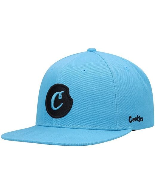 Cookies Blue C-bite Solid Snapback Hat for men