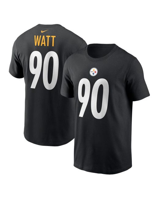 Nike Black T.j. Watt Pittsburgh Steelers Player Name And Number T-shirt for men