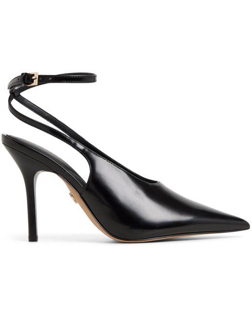 ALDO Black Lisandre High-vamp Ankle-wrap Heeled Pumps