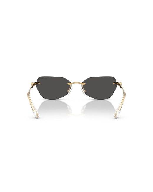 Swarovski Metallic Geometric Sunglasses