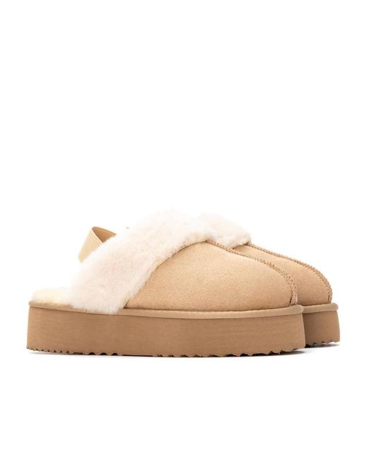 Xti Natural Suede Casual Slingback Clogs