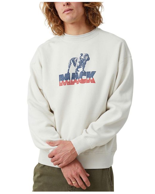 Cotton On Gray Mack Trucks Oversized Sweater for men
