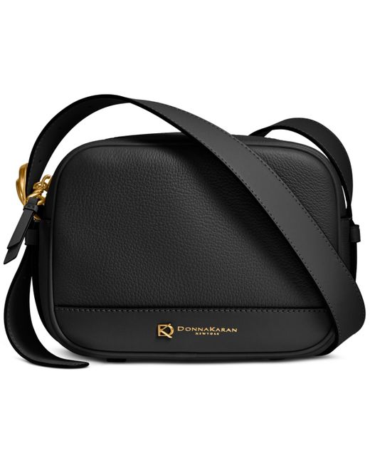 Donna Karan Black Cedarhurst Small Leather Camera Bag