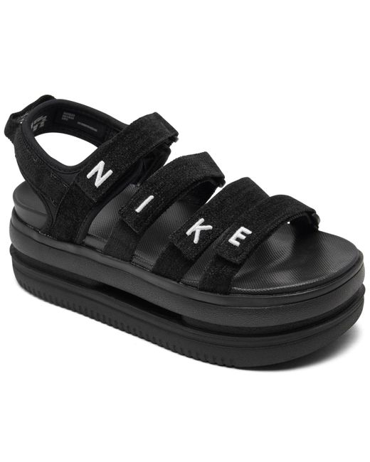 Nike Black Icon Classic Se Sandals From Finish Line
